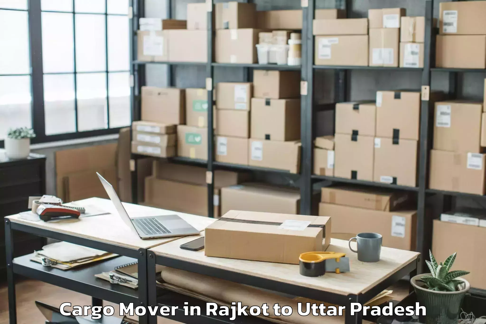 Book Rajkot to Mainpuri Cargo Mover